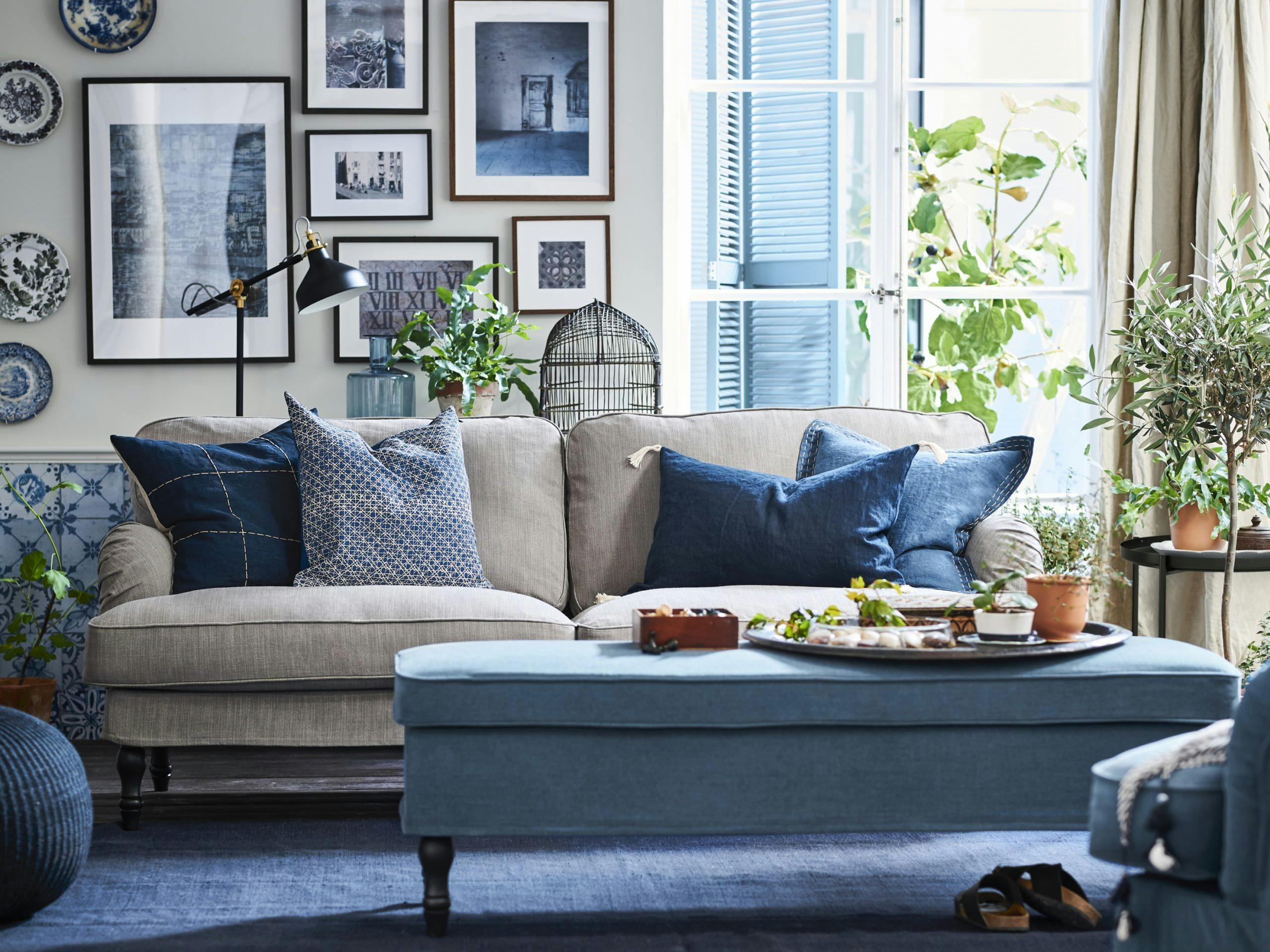 Lun og koselig sofakrok ny sofa og oppbevaringsbenk fra ikea